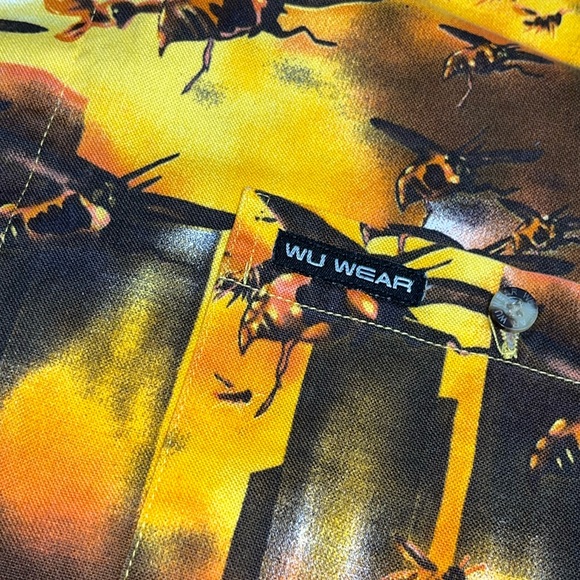 90’s Wu Wear Killer Bees Button Up Shirt, By Wu Tang Clan - Picture 10 of 10
